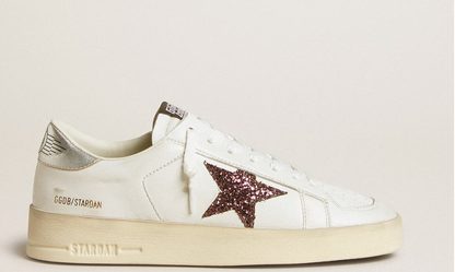 Super-Star Donna in white nubuck and Swarovski crystals