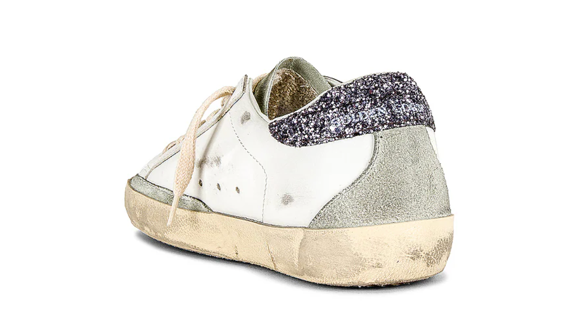 Golden Goose Super-Star Sneaker in White, Ice, & Grey