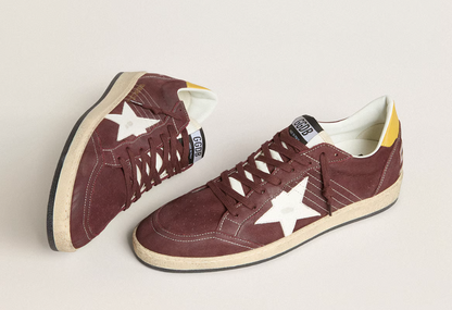 Men's Ball Star in chocolate nubuck with leather star and heel tab