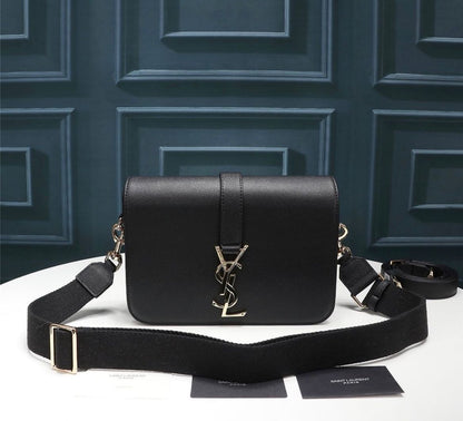 YSL BORSA SATCHEL SOLFERINO MEDIA IN PELLE DI VITELLO