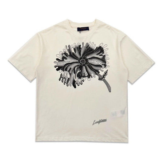 LV Desgin Cream T-shirt 23 SS Collection