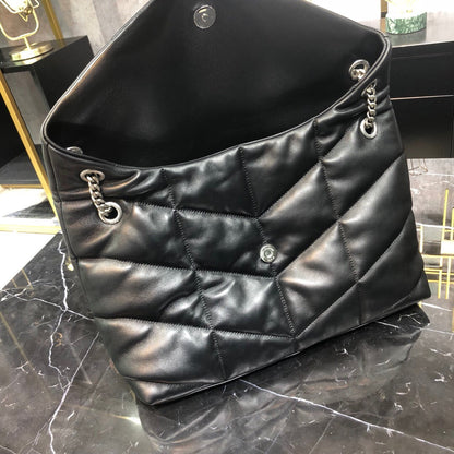 YSL PUFFER MEDIUM BAG IN QUILTED LAMBSKIN