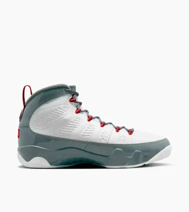 Air Jordan 9 White Cool Gray 'Fire Red' Sneakers for Men