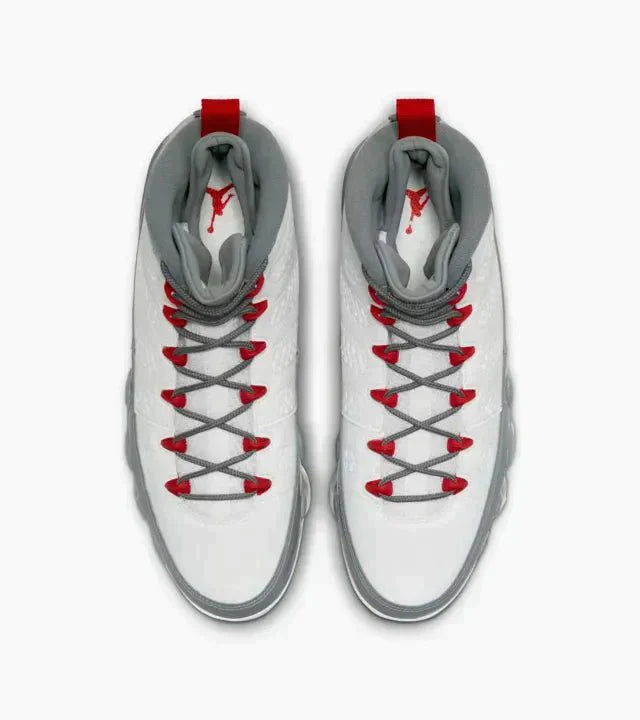 Air Jordan 9 White Cool Gray 'Fire Red' Sneakers for Men