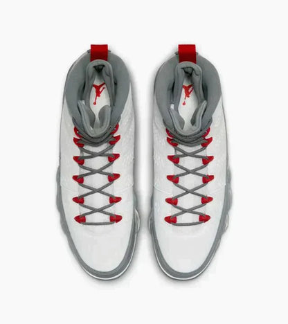 Air Jordan 9 White Cool Gray 'Fire Red' Sneakers for Men