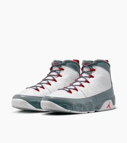 Air Jordan 9 White Cool Gray 'Fire Red' Sneakers for Men