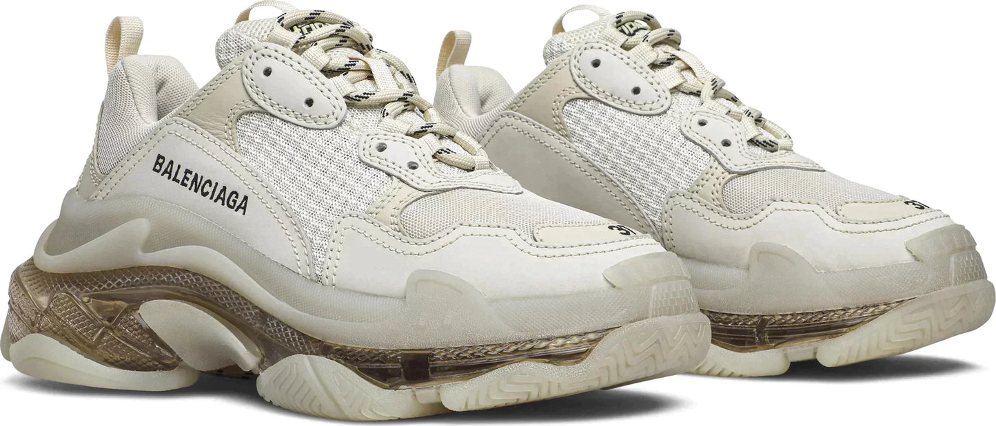 Balenciaga Triple S Clear Sole "Crystal-Off White Cream" (W) Sneakers for Women