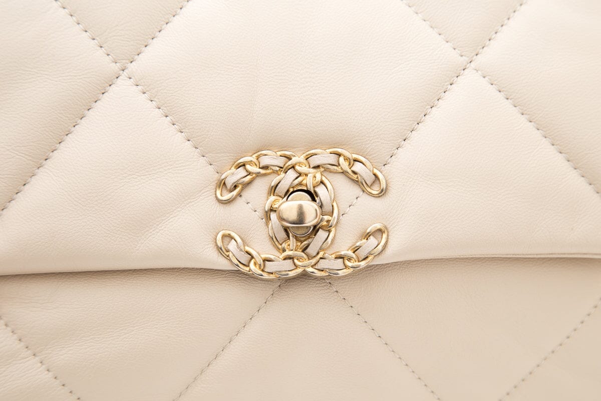 Chanel 19 Large Light Beige Handbag