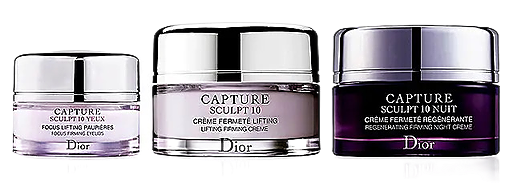 DIOR CAPTURE SCULPT 10 box set of 3 creme nuit/fermèt/yeux 