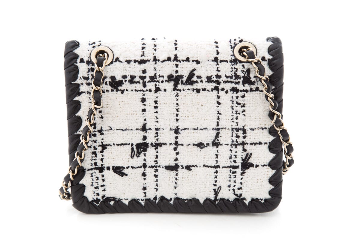 Chanel 2022+ Black &amp; White Tweed Flap Cross-Body AS IS