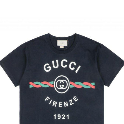 GUCCI "FIRENZE 1921" BLACK T-SHIRTS SS COLLECTION 2022