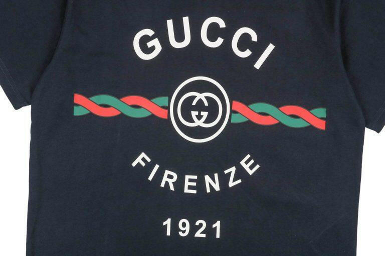 GUCCI "FIRENZE 1921" BLACK T-SHIRTS SS COLLECTION 2022