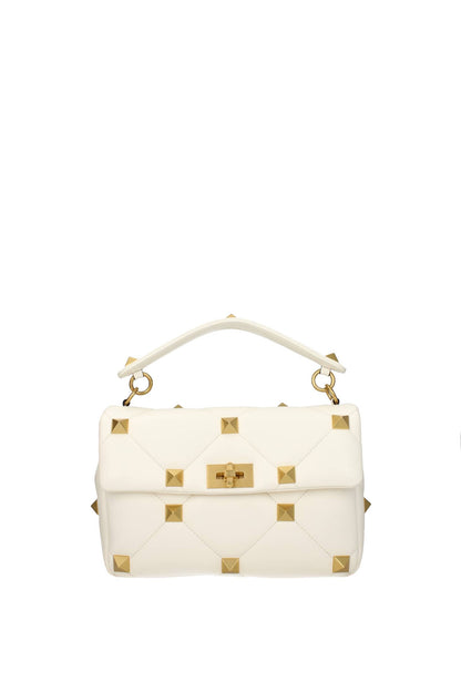 Handbags roman stud Leather White Ivory