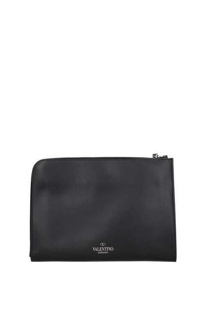 Pochette vltn Pelle Nero Bianco