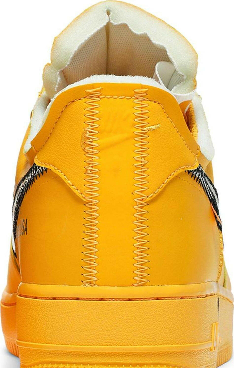 Nike Air Force 1 Low OFF-WHITE University Gold Metallic Silver (2021) Sneakers for Men