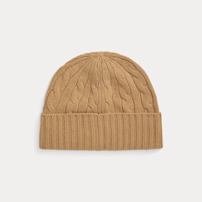 CABLE-KNIT MERINO WOOL–BLEND BEANIE