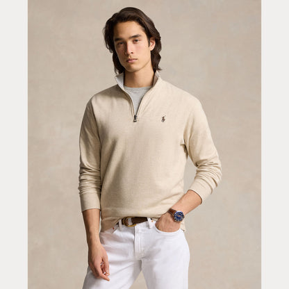 LUXURY JERSEY QUARTER-ZIP PULLOVER