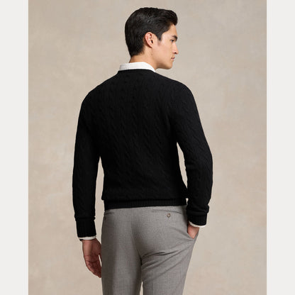 CABLE-KNIT WOOL-CASHMERE SWEATER