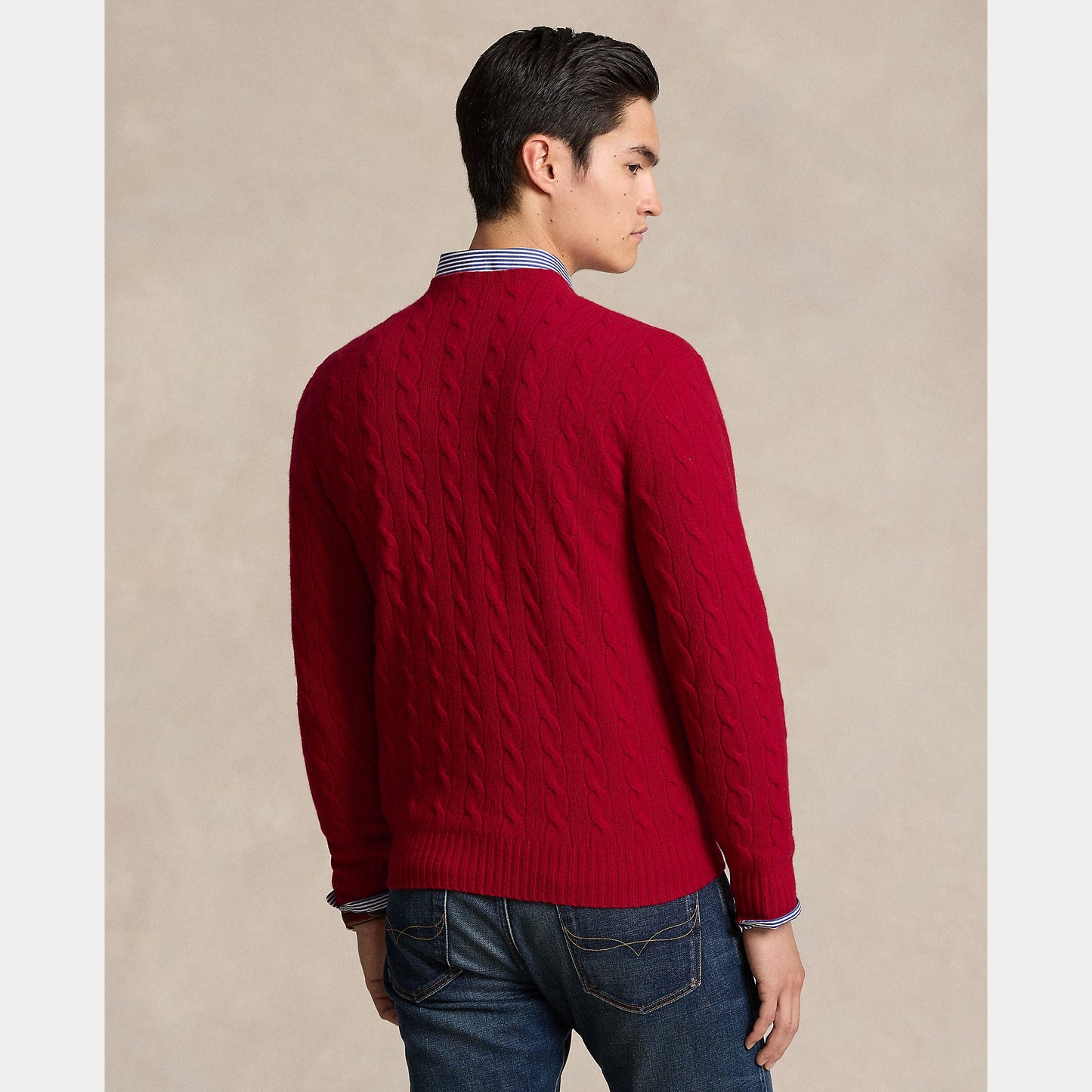 CABLE-KNIT WOOL-CASHMERE SWEATER