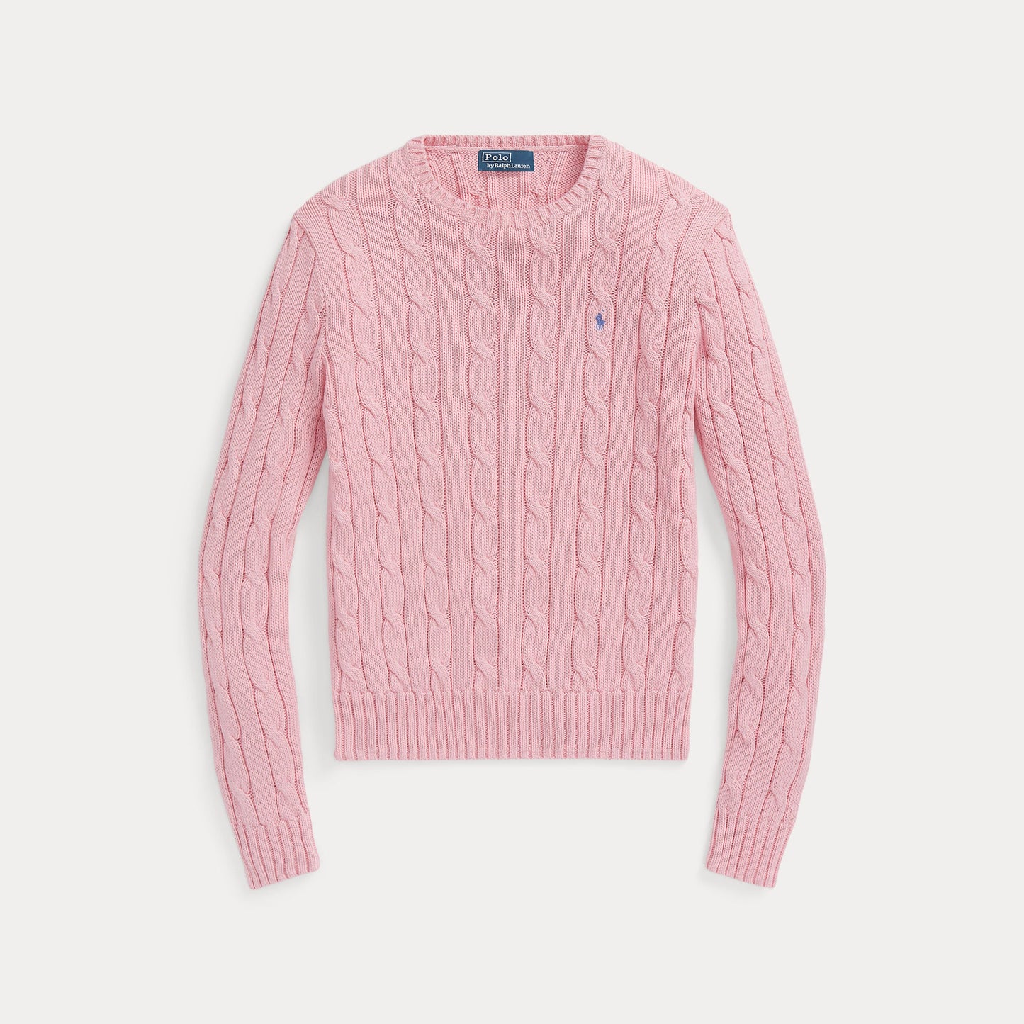 CABLE-KNIT COTTON CREWNECK SWEATER