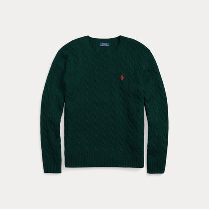 CABLE-KNIT WOOL-CASHMERE SWEATER