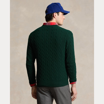 CABLE-KNIT WOOL-CASHMERE SWEATER