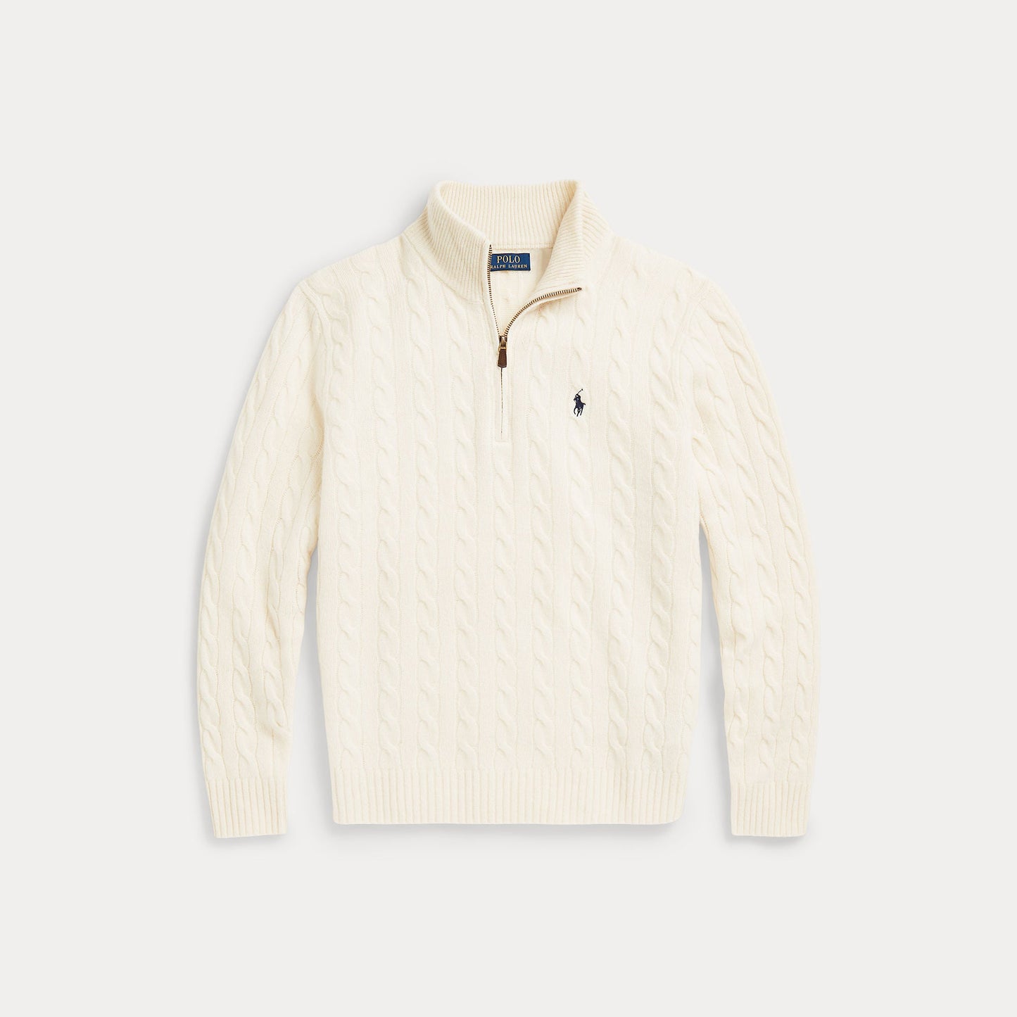 CABLE-KNIT WOOL-CASHMERE SWEATER