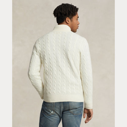 CABLE-KNIT WOOL-CASHMERE SWEATER