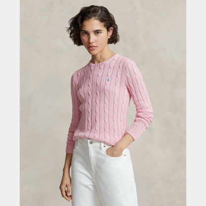 CABLE-KNIT COTTON CREWNECK SWEATER