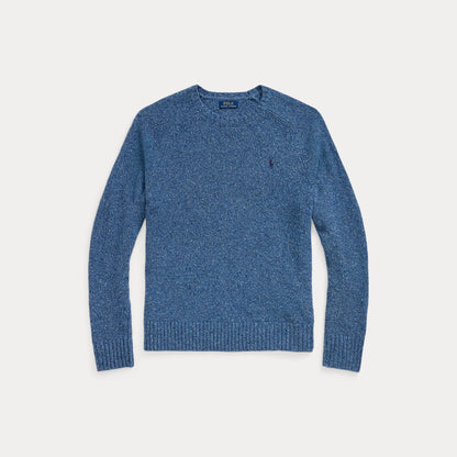 SPECKLED WOOL-BLEND CREWNECK SWEATER