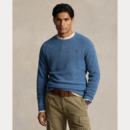 SPECKLED WOOL-BLEND CREWNECK SWEATER