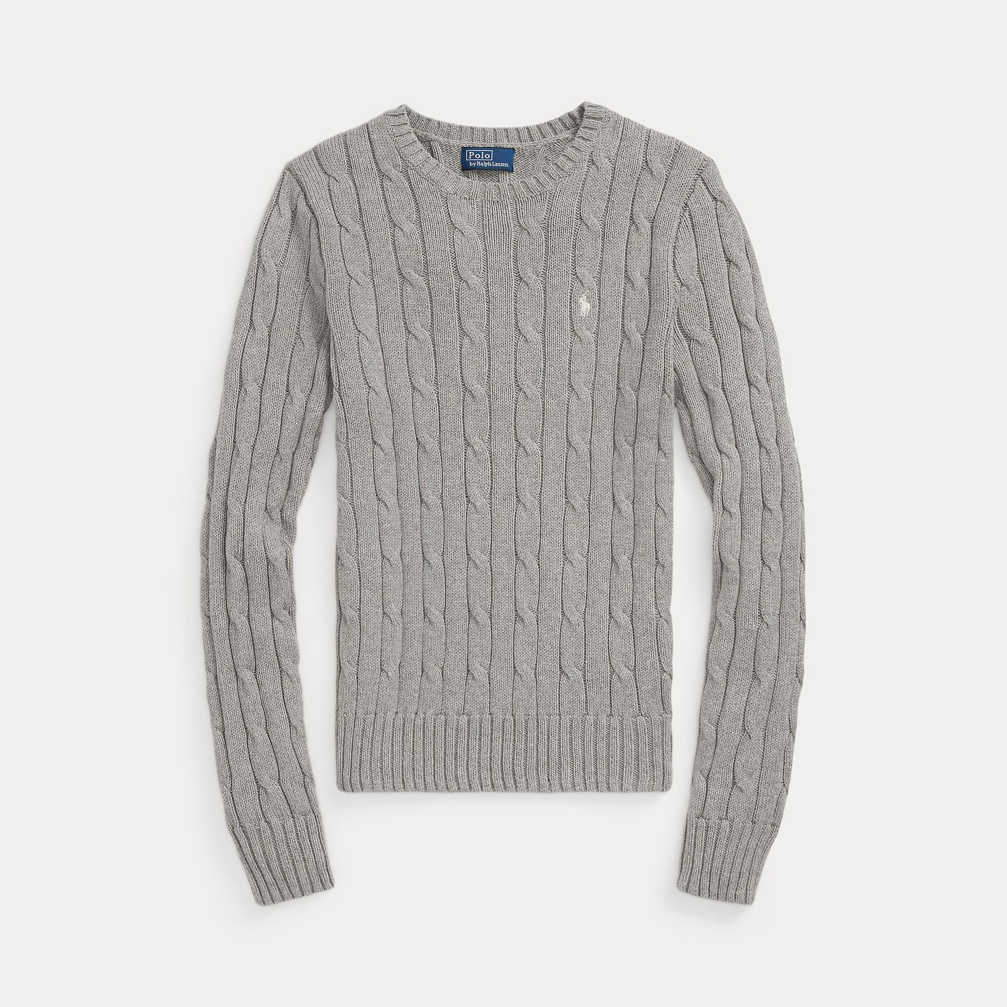 CABLE-KNIT COTTON CREWNECK SWEATER