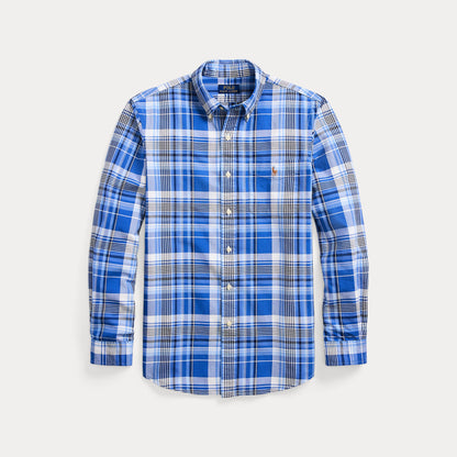 CUSTOM FIT PLAID OXFORD SHIRT