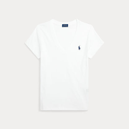 COTTON JERSEY V-NECK TEE