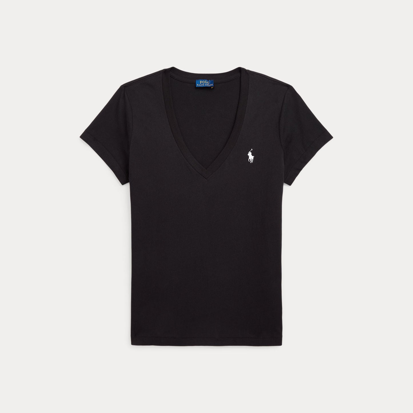 COTTON JERSEY V-NECK TEE