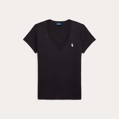 COTTON JERSEY V-NECK TEE