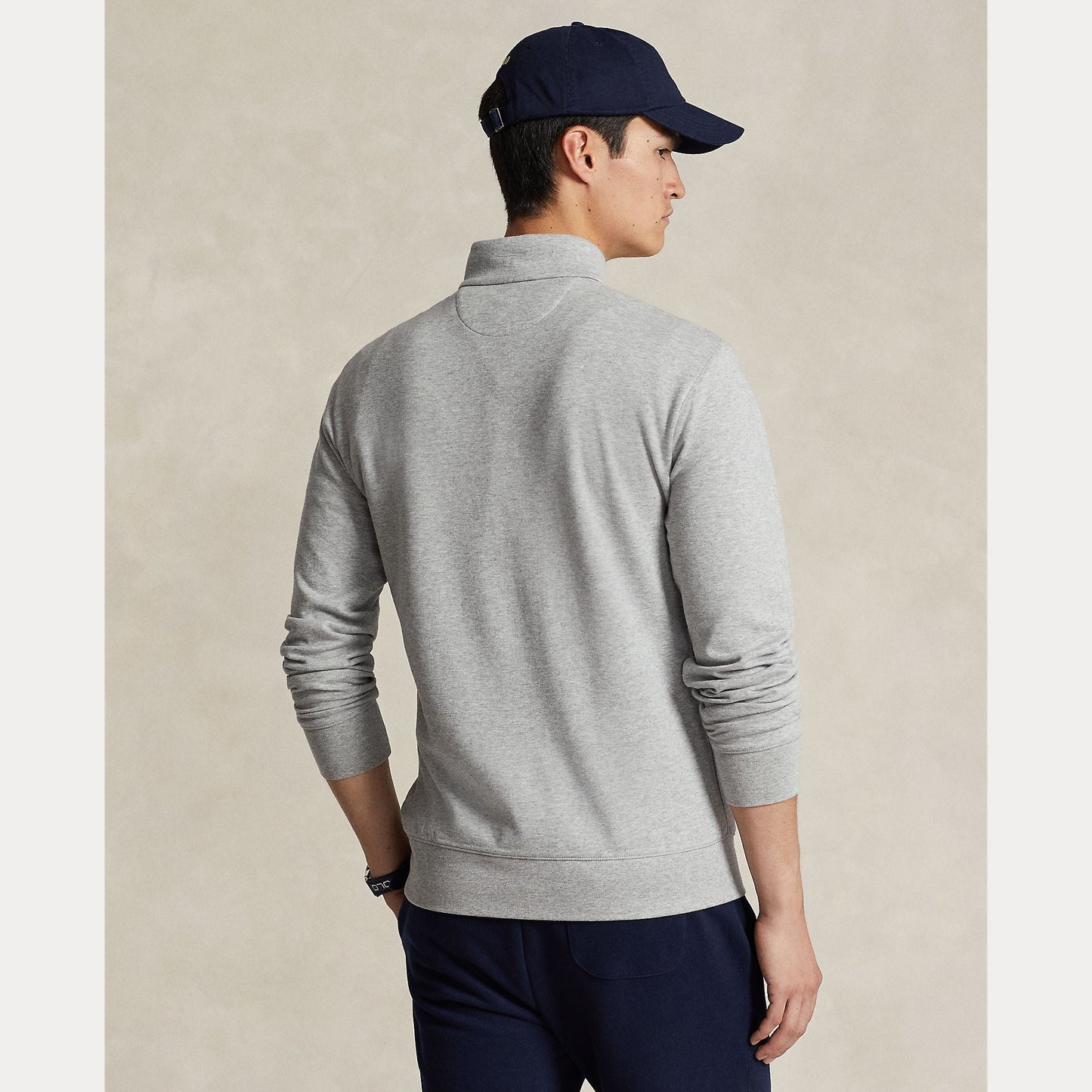 LUXURY JERSEY QUARTER-ZIP PULLOVER