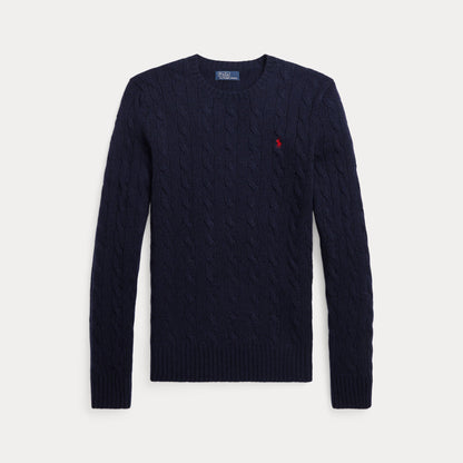 CABLE-KNIT WOOL-CASHMERE SWEATER