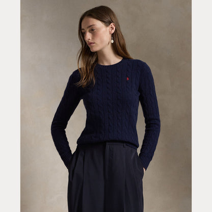 CABLE-KNIT WOOL-CASHMERE SWEATER