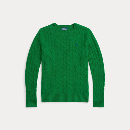 CABLE-KNIT WOOL-CASHMERE SWEATER