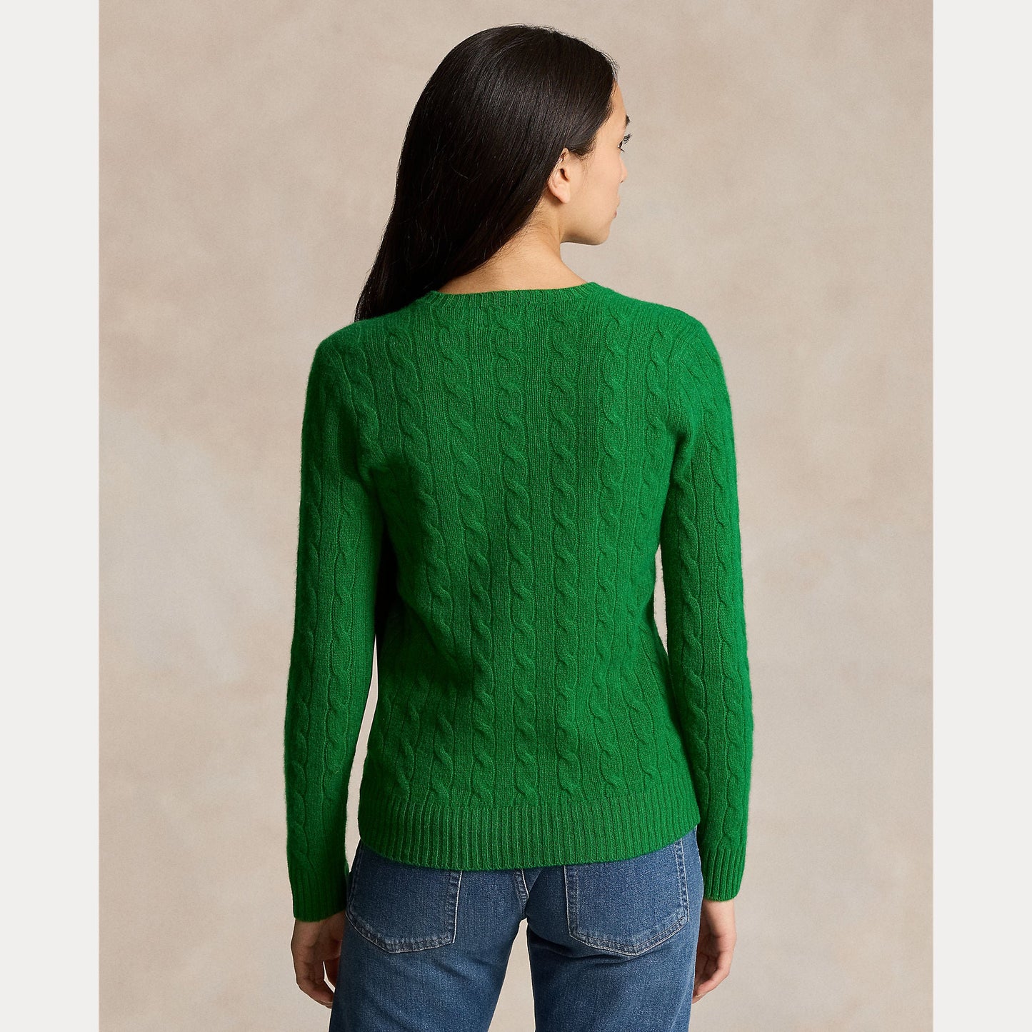 CABLE-KNIT WOOL-CASHMERE SWEATER