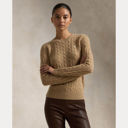 CABLE-KNIT WOOL-CASHMERE SWEATER