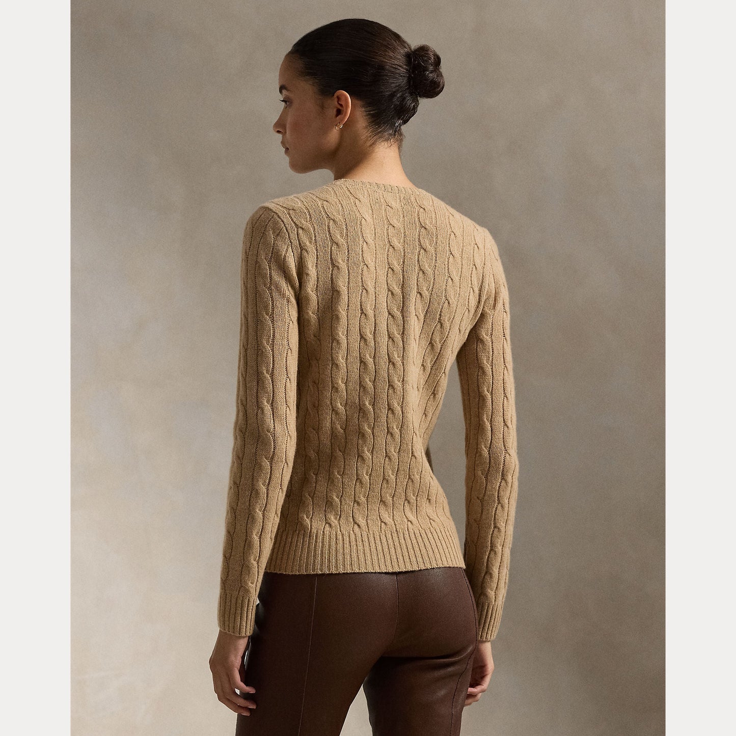 CABLE-KNIT WOOL-CASHMERE SWEATER