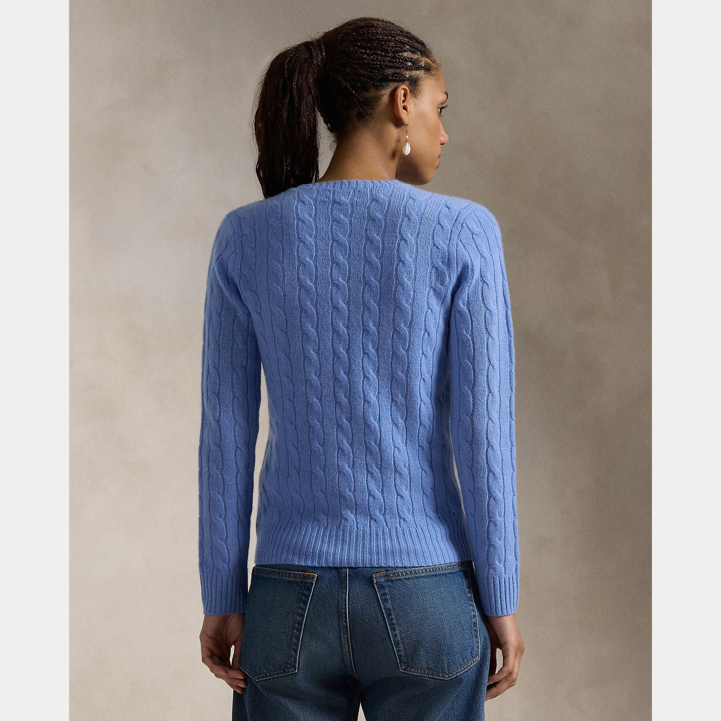 CABLE-KNIT WOOL-CASHMERE SWEATER