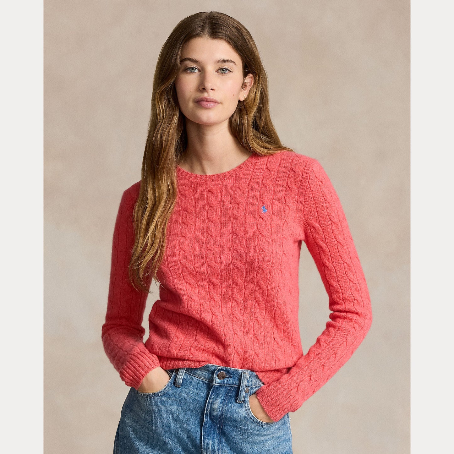 CABLE-KNIT WOOL-CASHMERE SWEATER