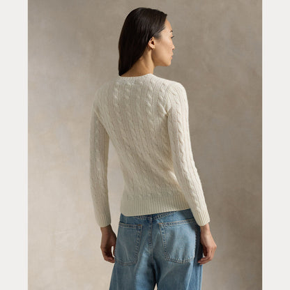 CABLE-KNIT WOOL-CASHMERE SWEATER