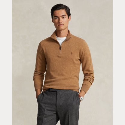 WOOL QUARTER-ZIP SWEATER