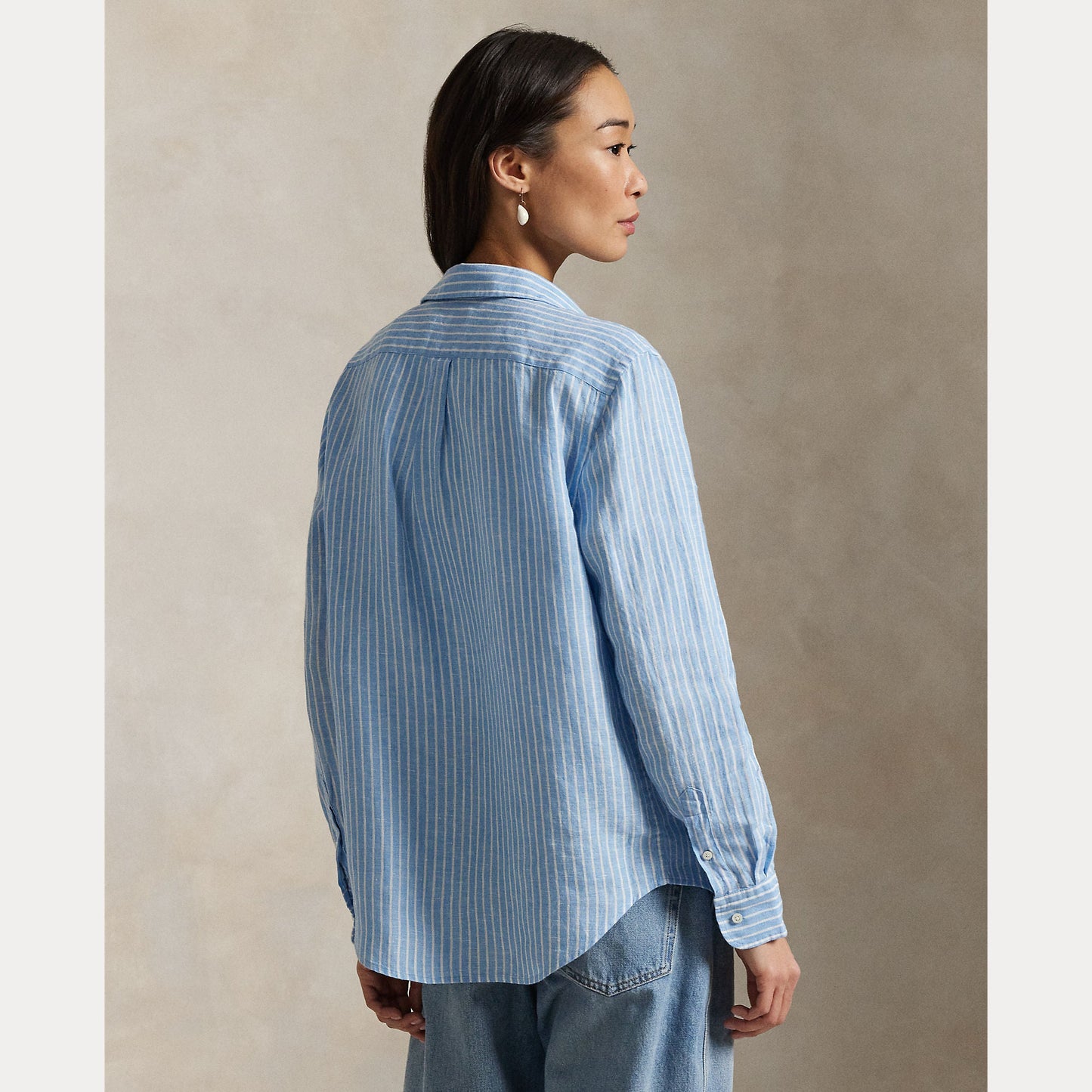 CLASSIC FIT STRIPED LINEN SHIRT