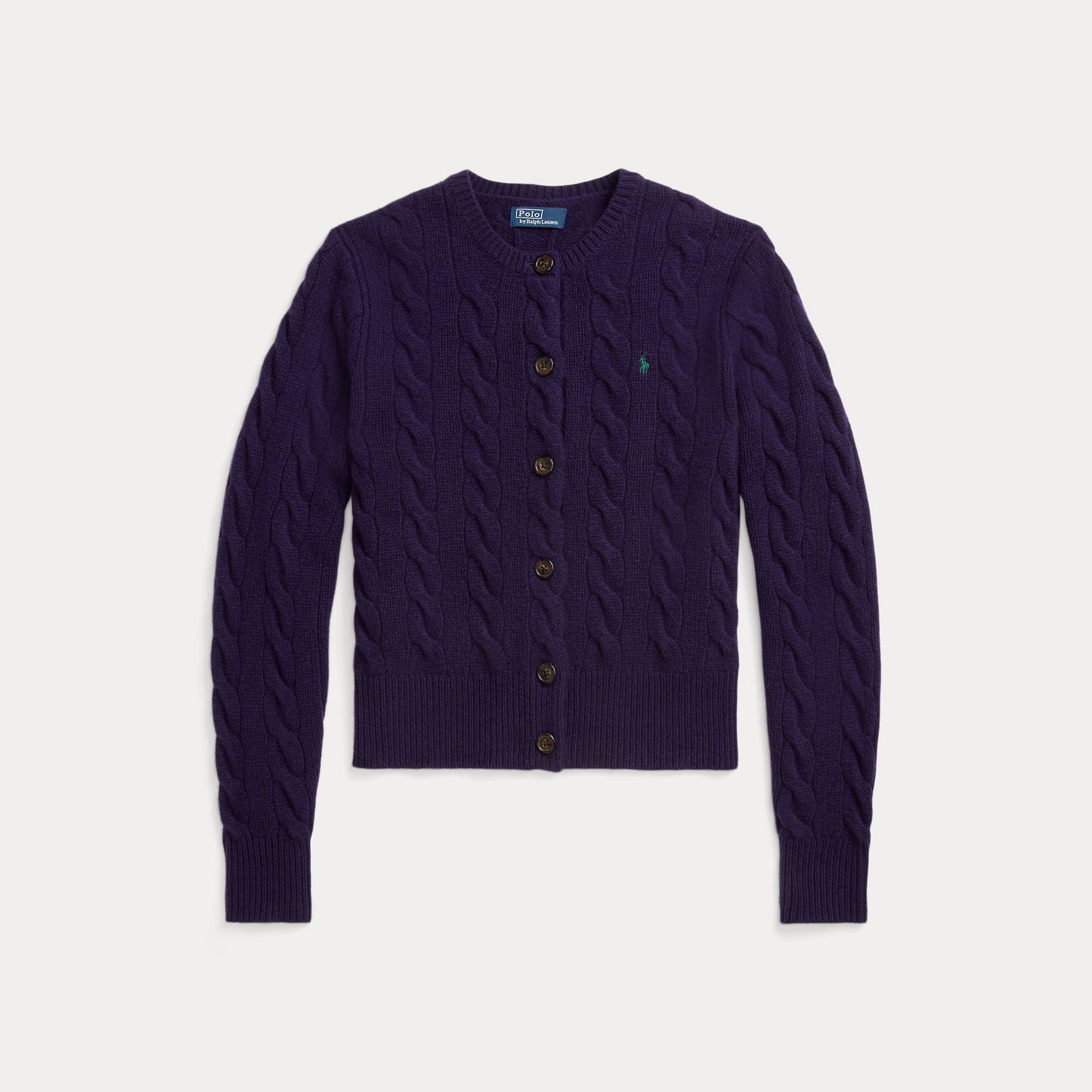 CABLE-KNIT WOOL-CASHMERE CARDIGAN