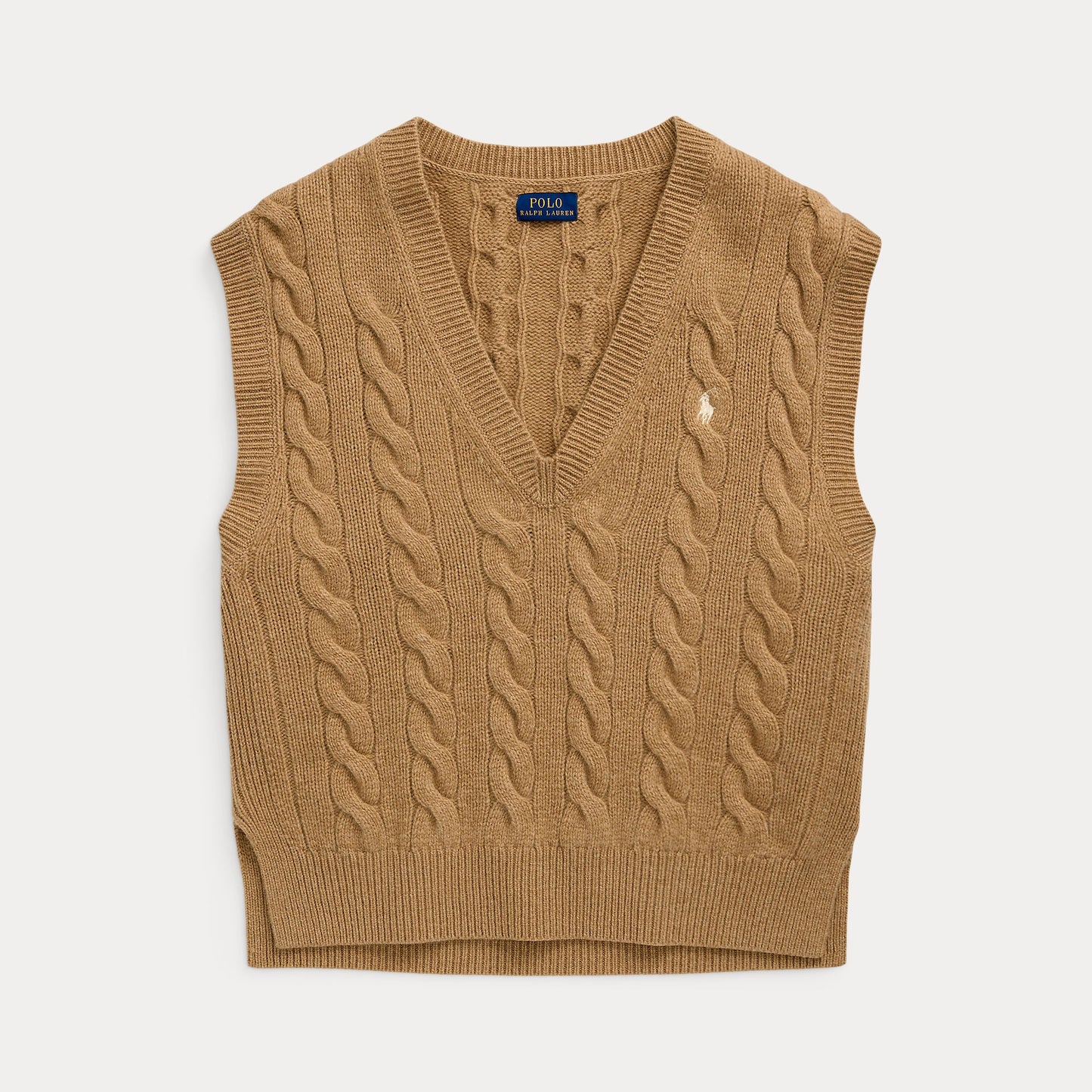 CABLE-KNIT WOOL-CASHMERE SWEATER VEST